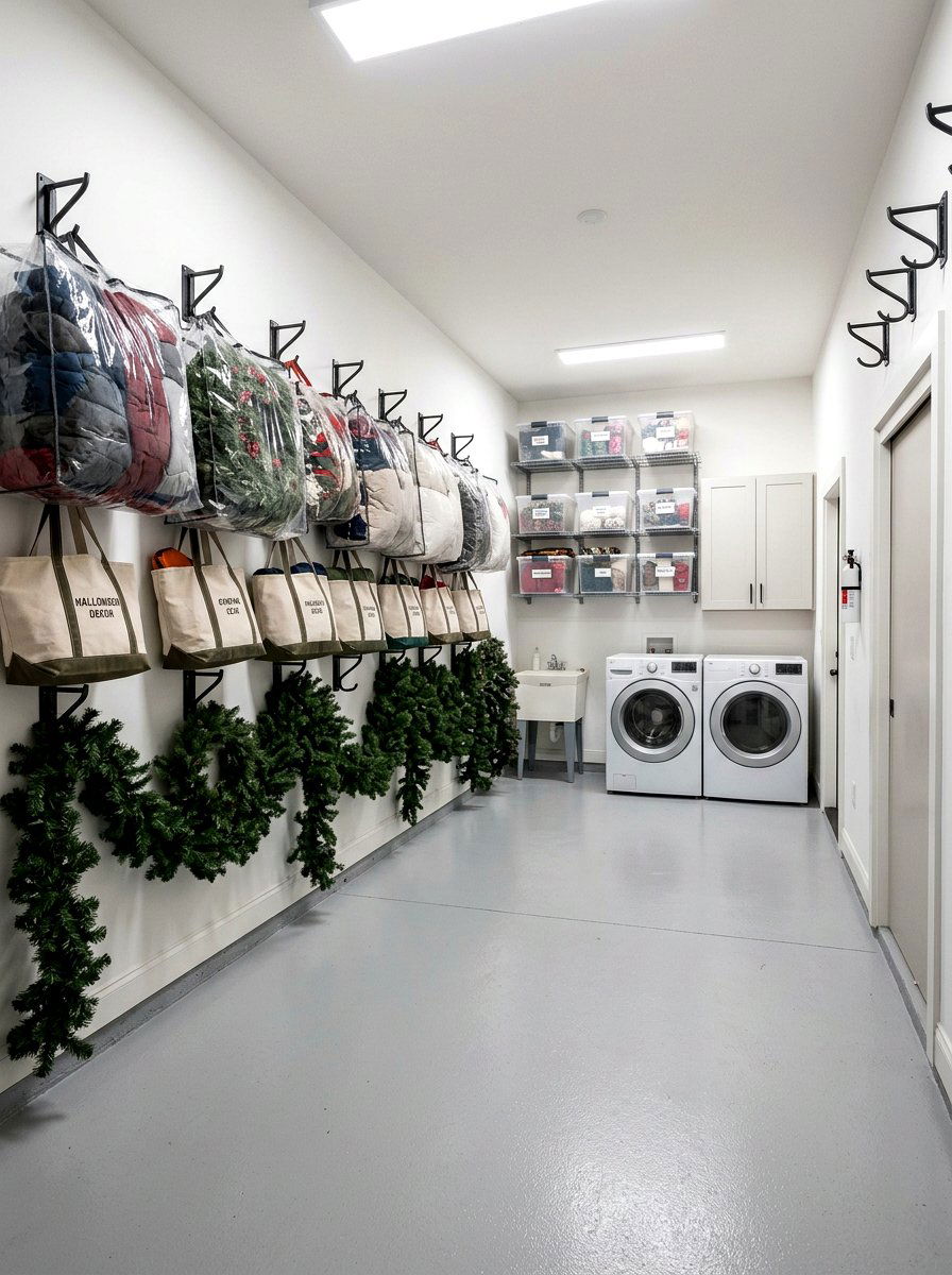 High Wall Hook System - 30 organizing seasonal decor ideas