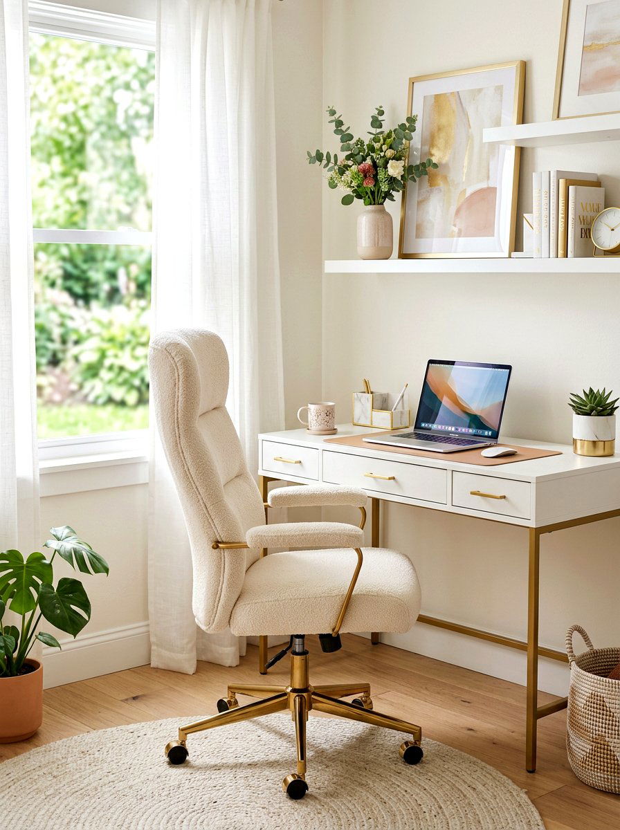 High back desk chair - 30 skirted chair ideas