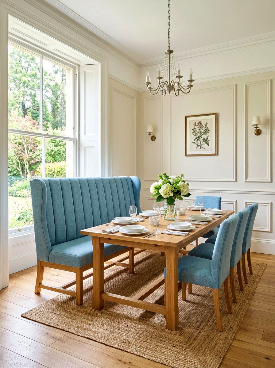 High back dining bench - 30 built in dining bench ideas