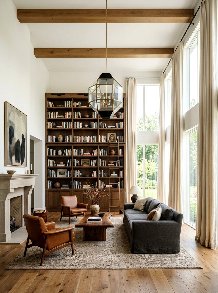 High ceiling living room - 30 quiet luxury living room ideas