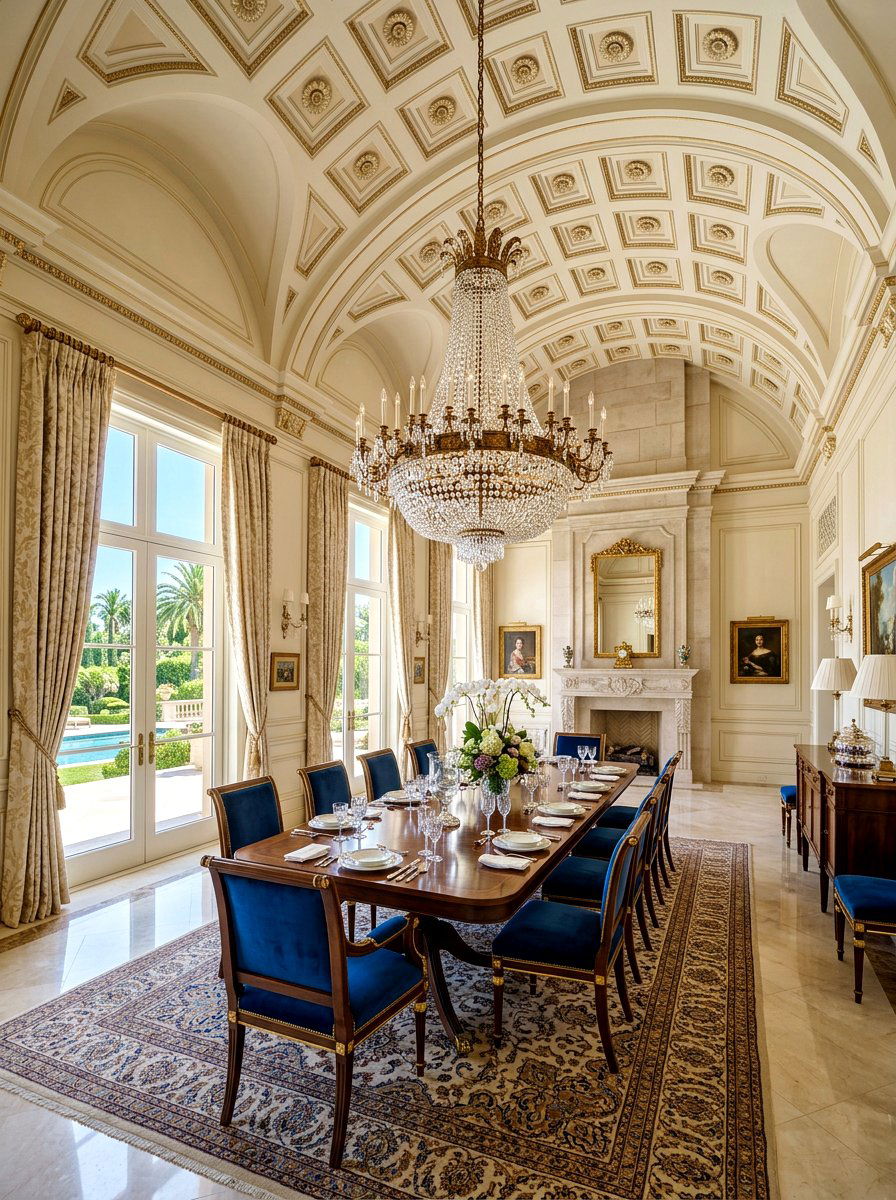 High ceiling villa dining area - 30 villa dining room ideas