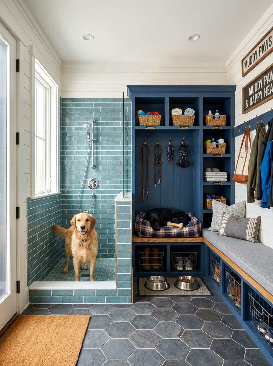 High end dog shower - 30 dog washing station ideas