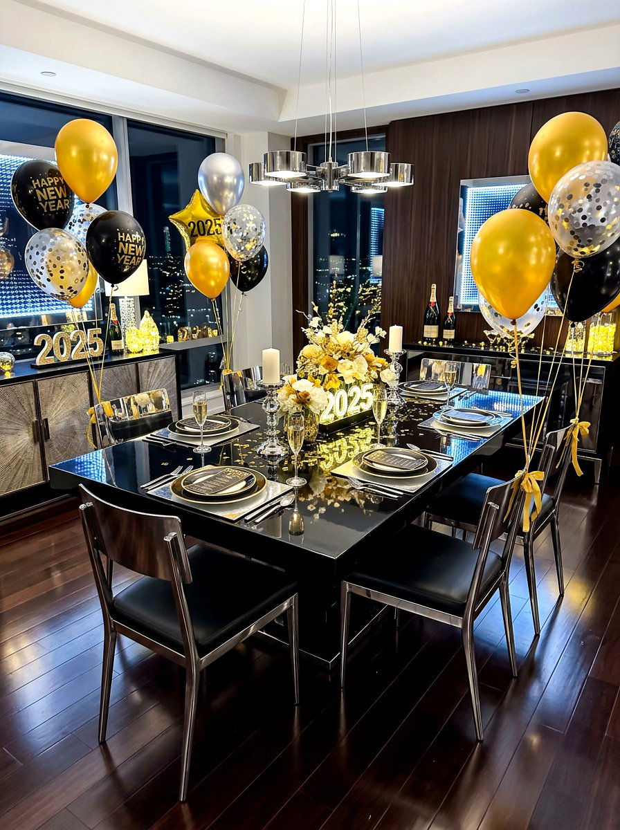High gloss dining room - 30 New Year dining room ideas