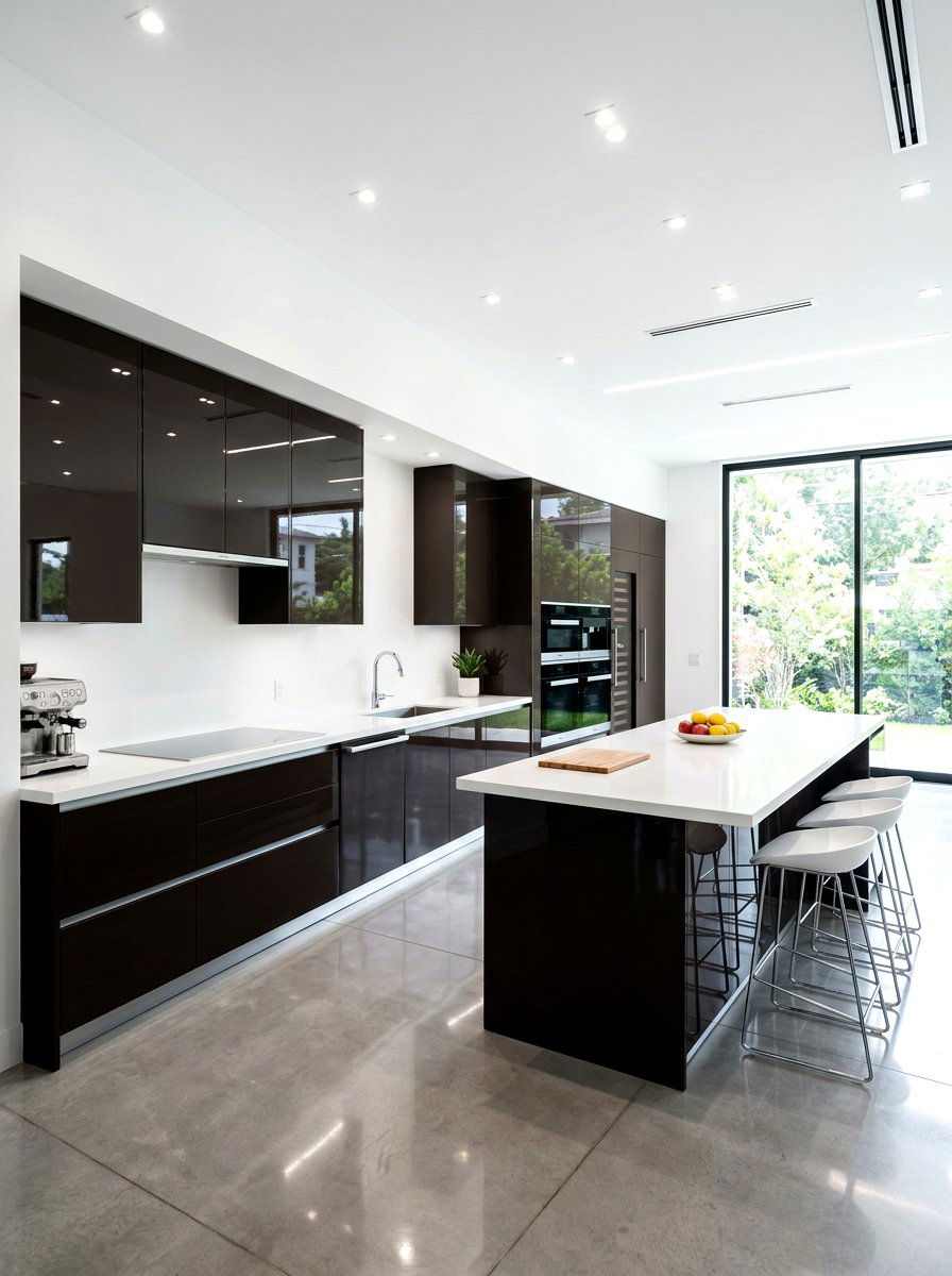 High gloss espresso kitchen - 30 espresso kitchen ideas