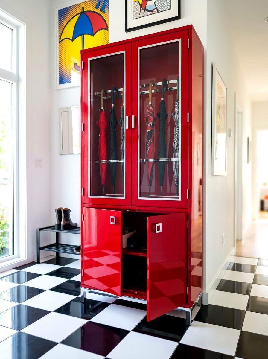 High gloss lacquer umbrella cabinet - 30 umbrella cabinet ideas