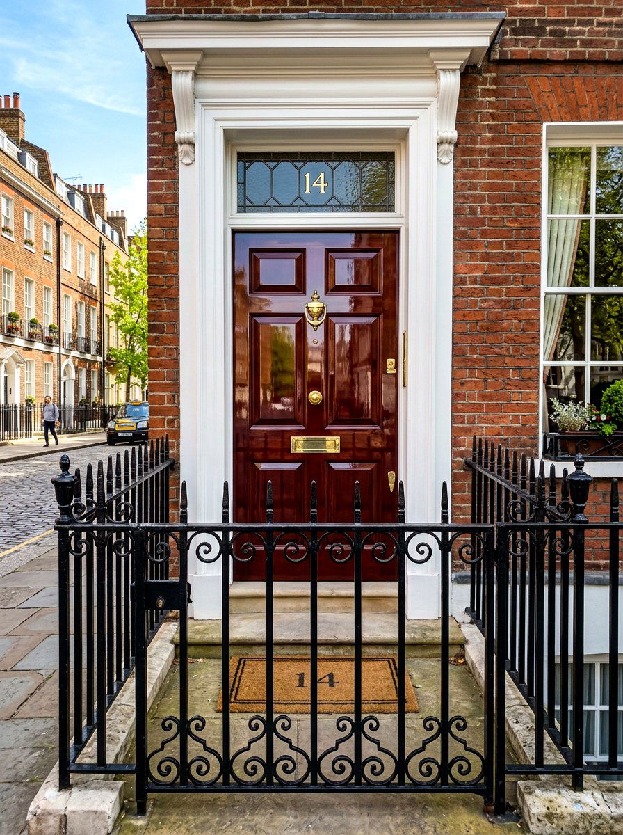 High gloss oxblood front door finish - 30 oxblood front door ideas