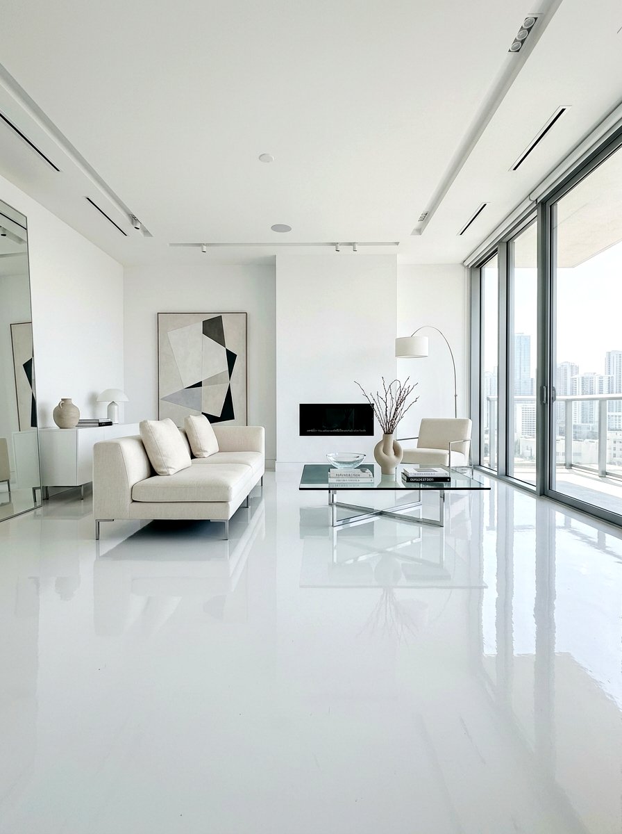 High gloss painted floor - 30 painted floor ideas