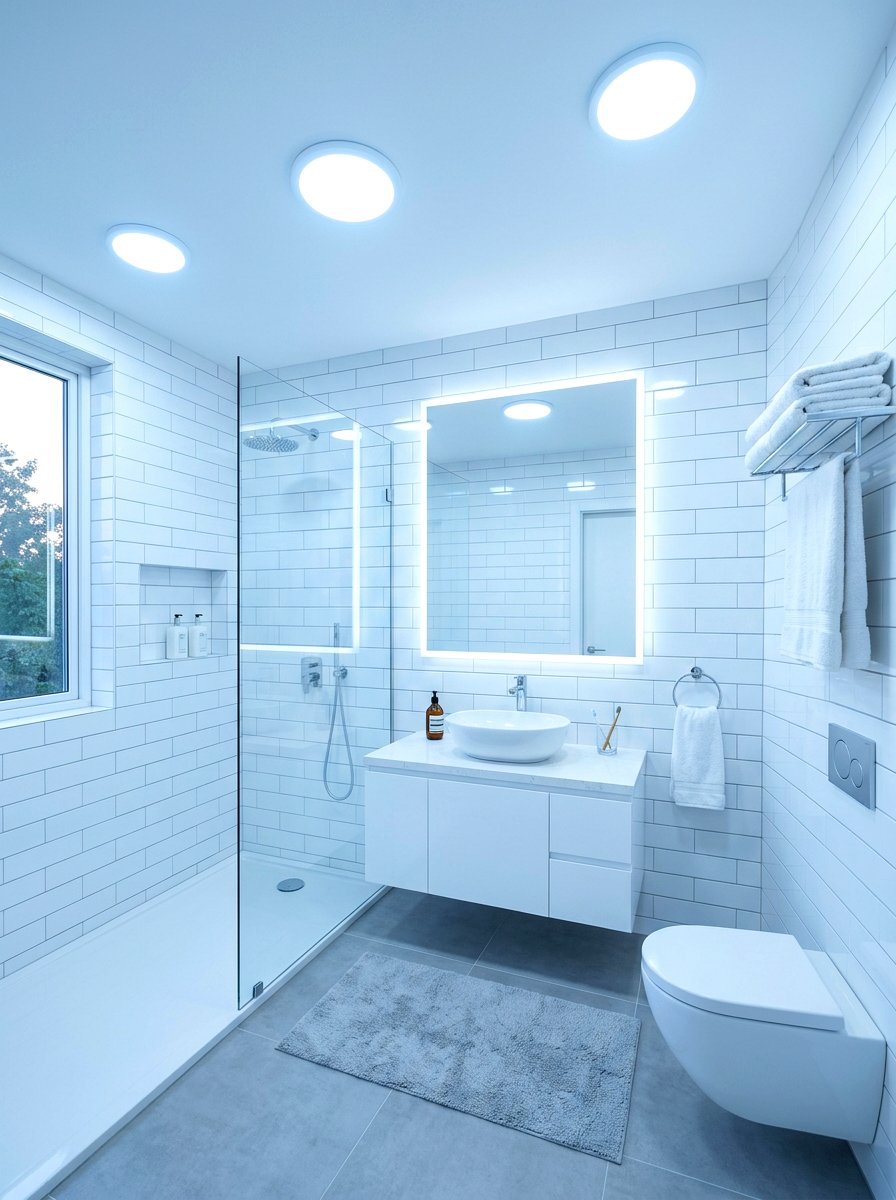 High kelvin bathroom bulb - 30 circadian bathroom lighting ideas