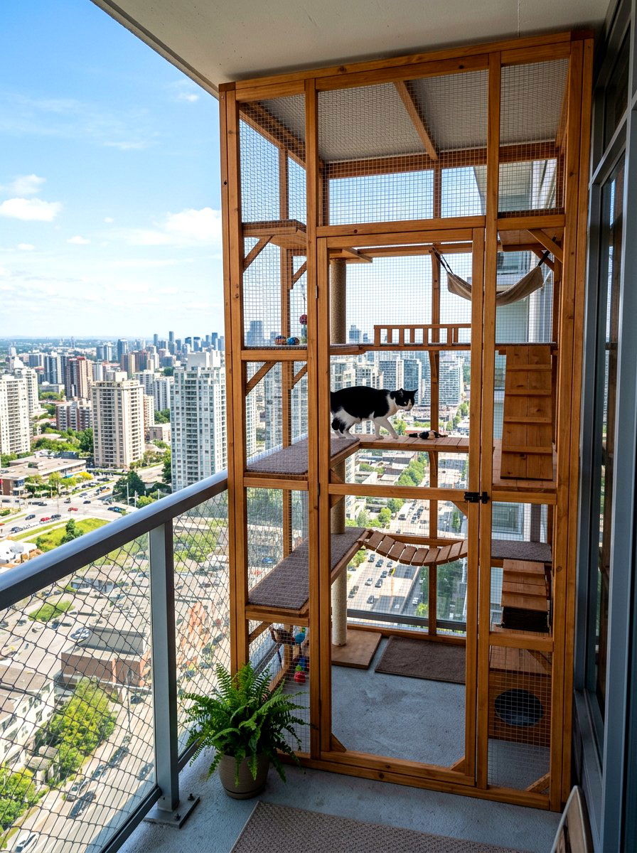 High rise balcony catio - 30 catio ideas