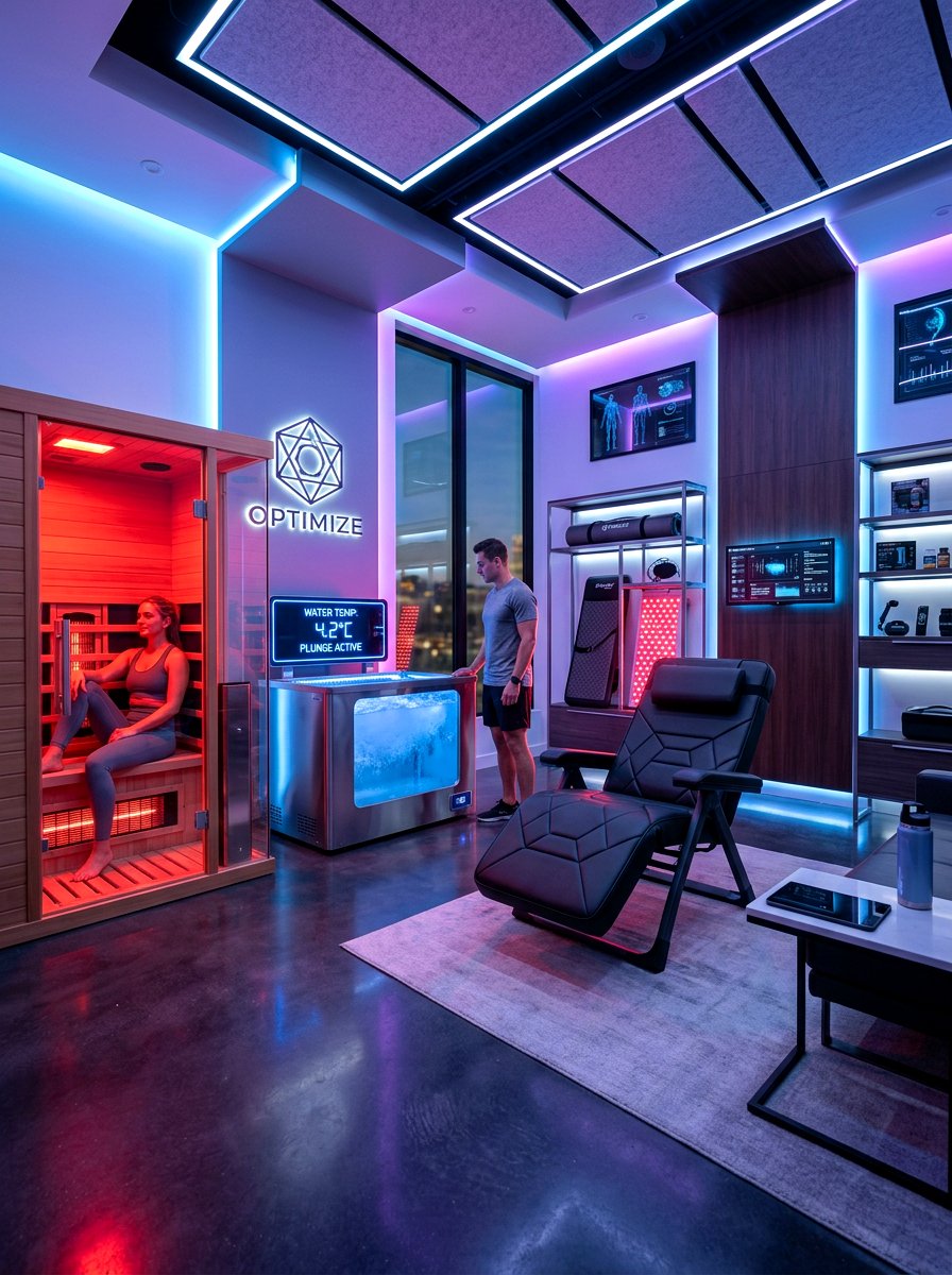 High tech biohacking room - 30 contrast therapy room ideas
