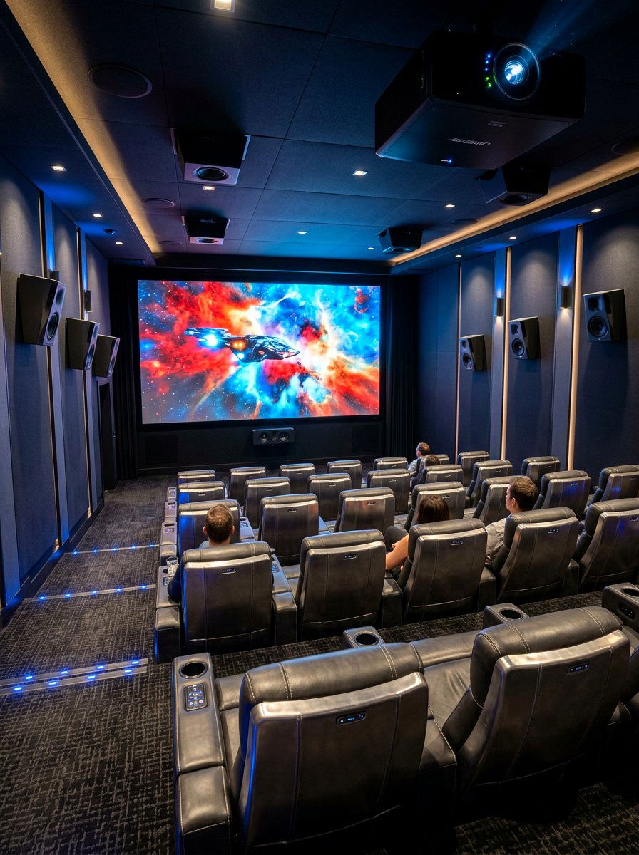 High tech cinema - 30 movie room ideas