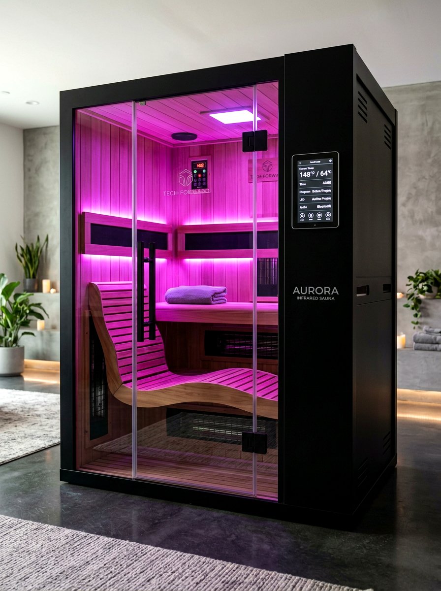 High tech infrared sauna - 30 contrast therapy bathroom ideas
