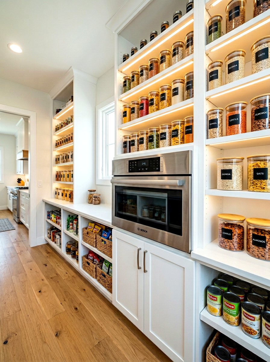 High tech pantry - 30 drawer microwave ideas