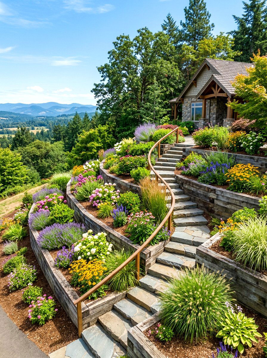 Hillside Landscaping - 30 front yard garden ideas