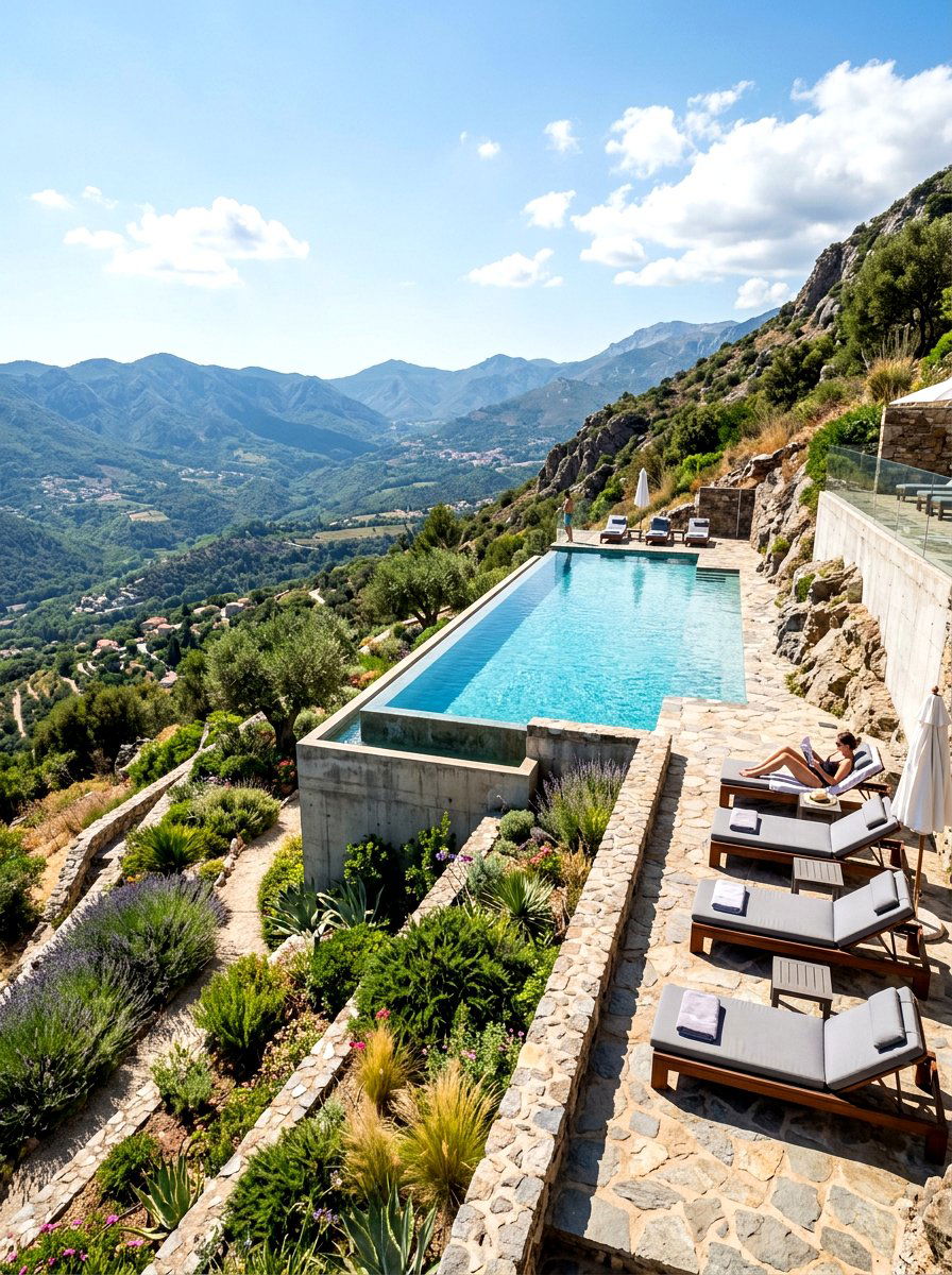Hillside infinity pool - 30 infinity pool backyard ideas