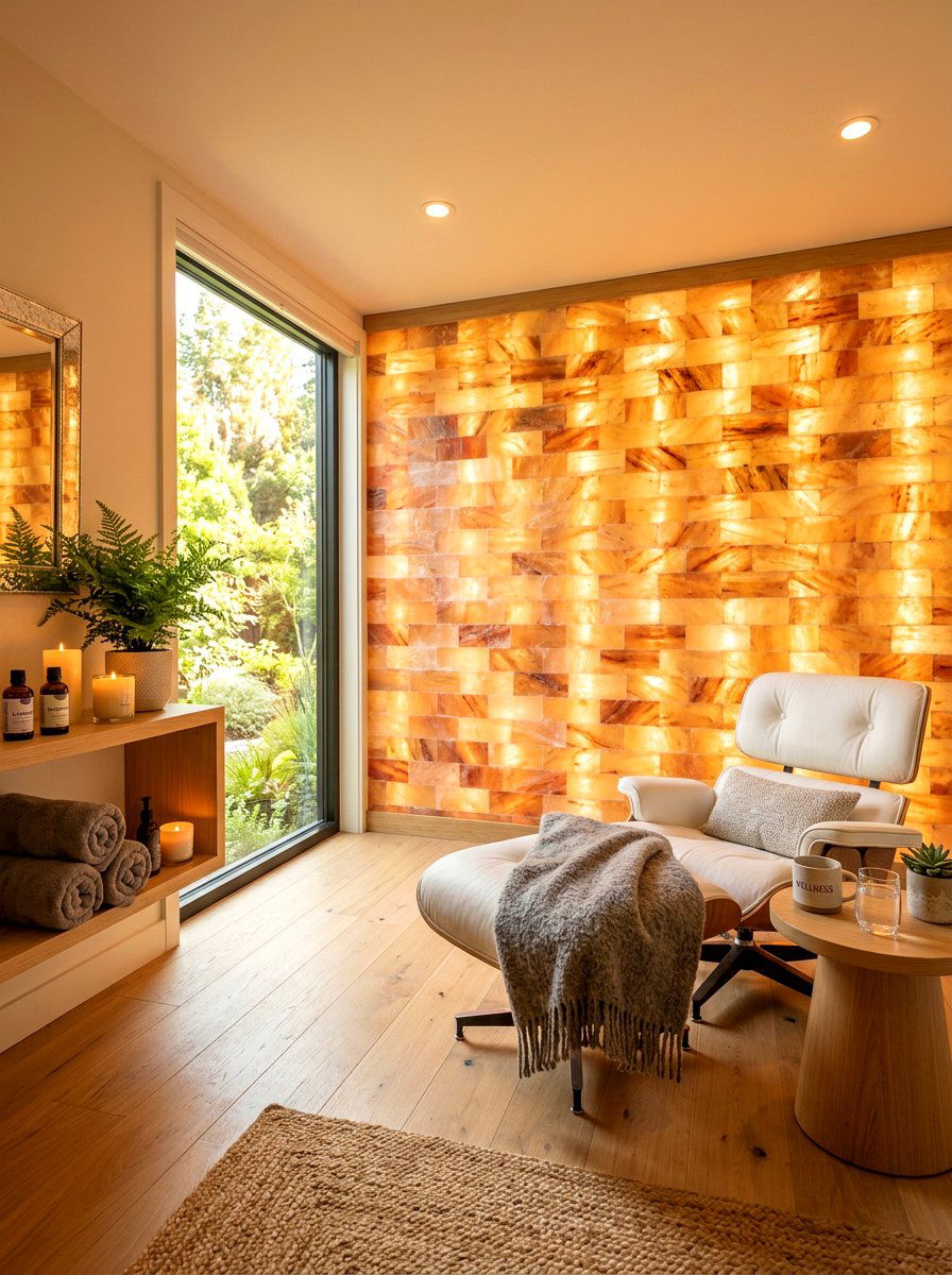 Himalayan Salt Wall Room - 30 spa corner ideas