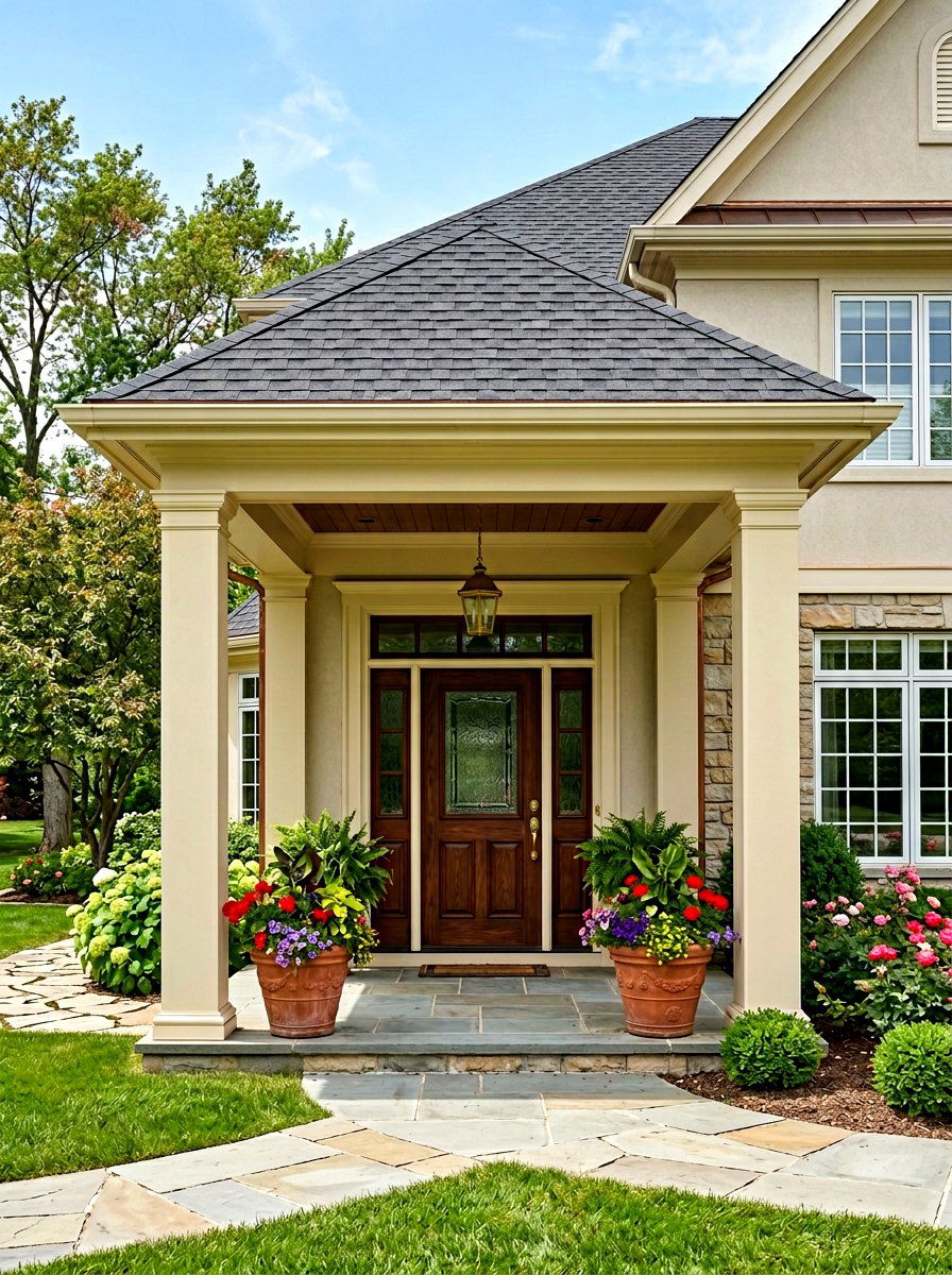 Hip Roof Portico - 30 portico ideas
