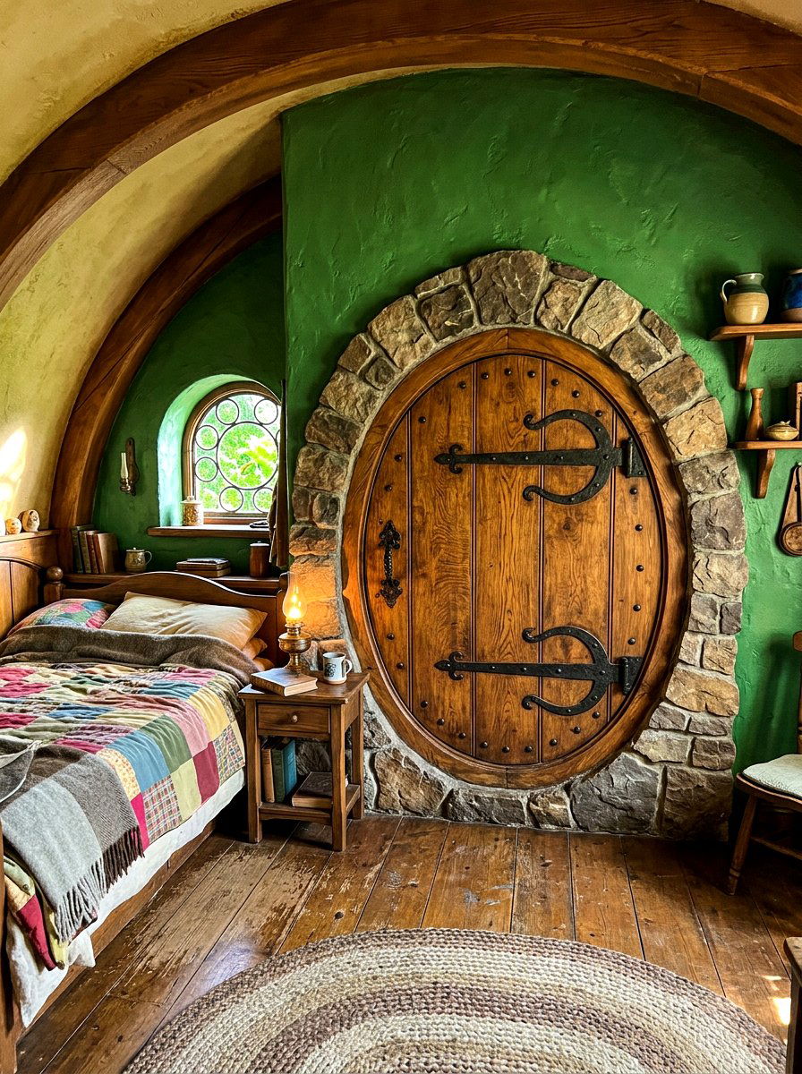 Hobbit Hole Door Closet - 30 storybook bedroom ideas