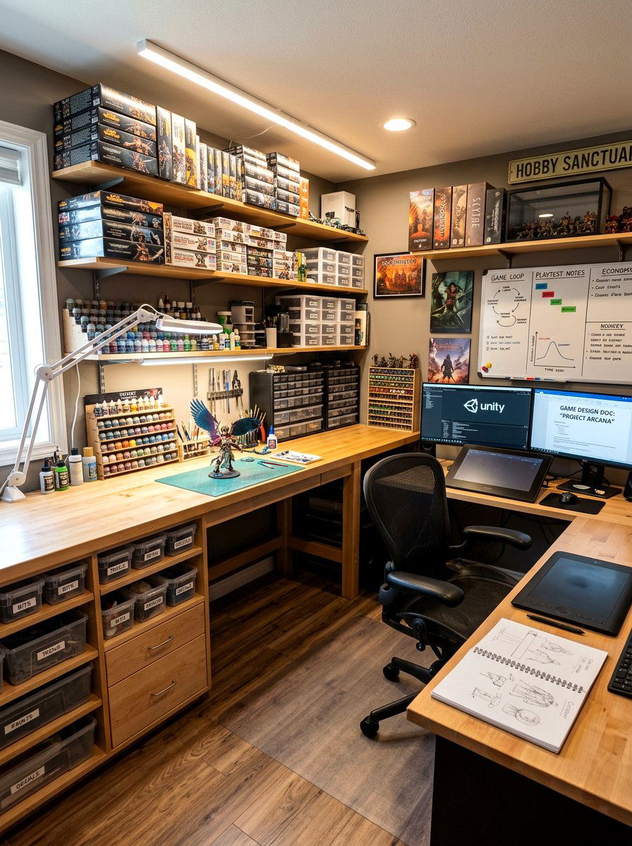 Hobby game room - 30 basement game room ideas