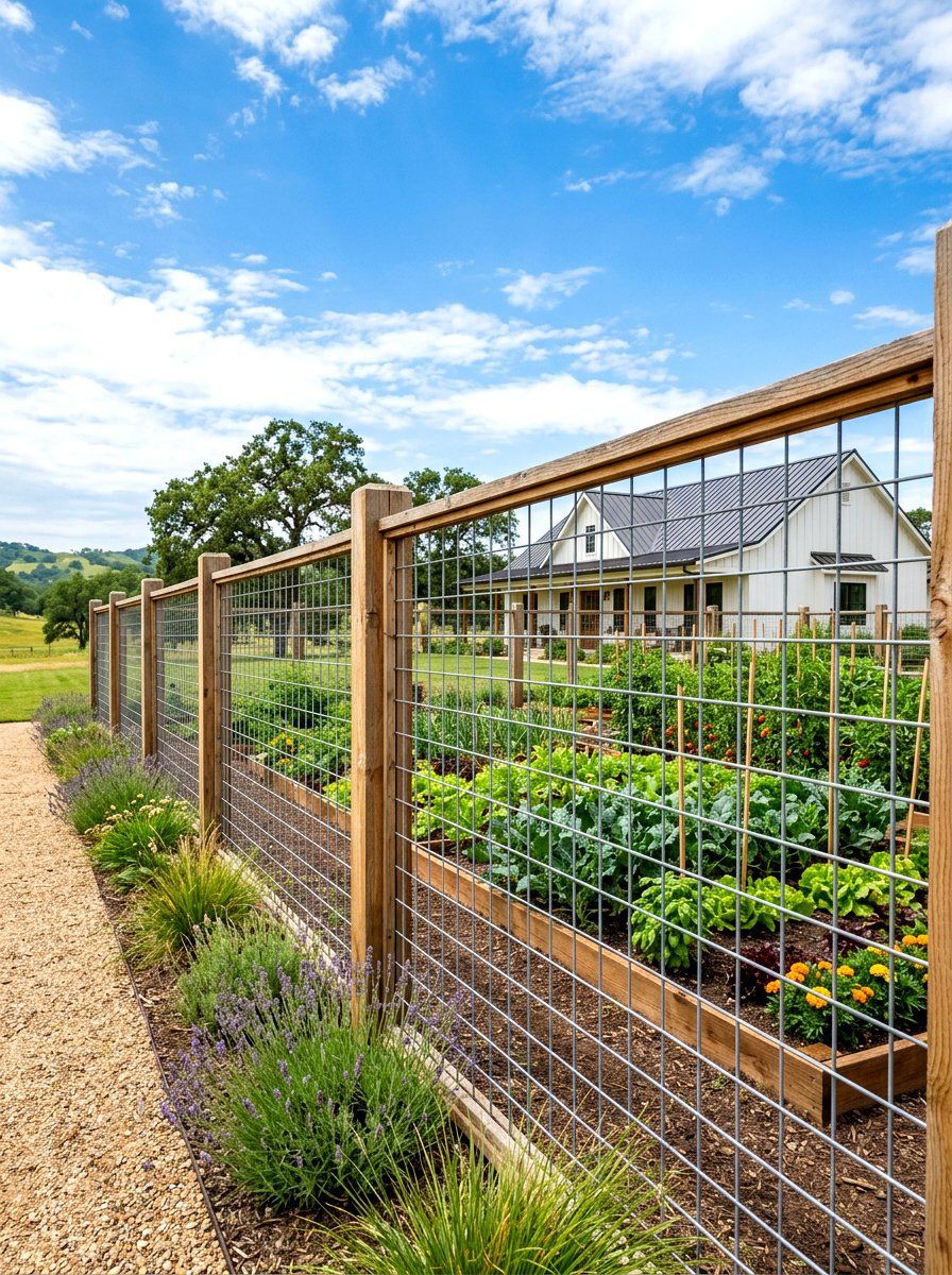 Hog Wire Fence - 30 garden fence ideas