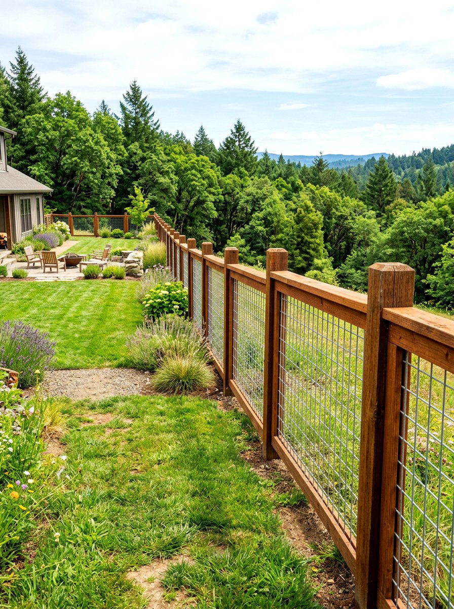 Hog Wire Fence - 30 decorative fence ideas