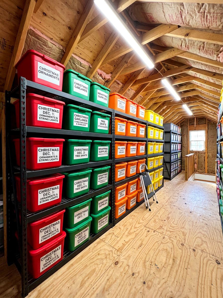 Holiday decor labels - 30 label organization ideas