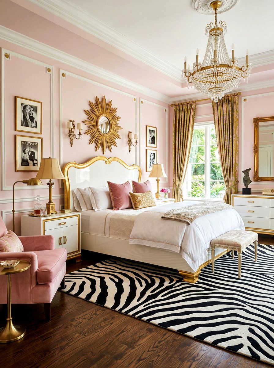 Hollywood Regency Eclectic Bedroom - 30 eclectic bedroom ideas
