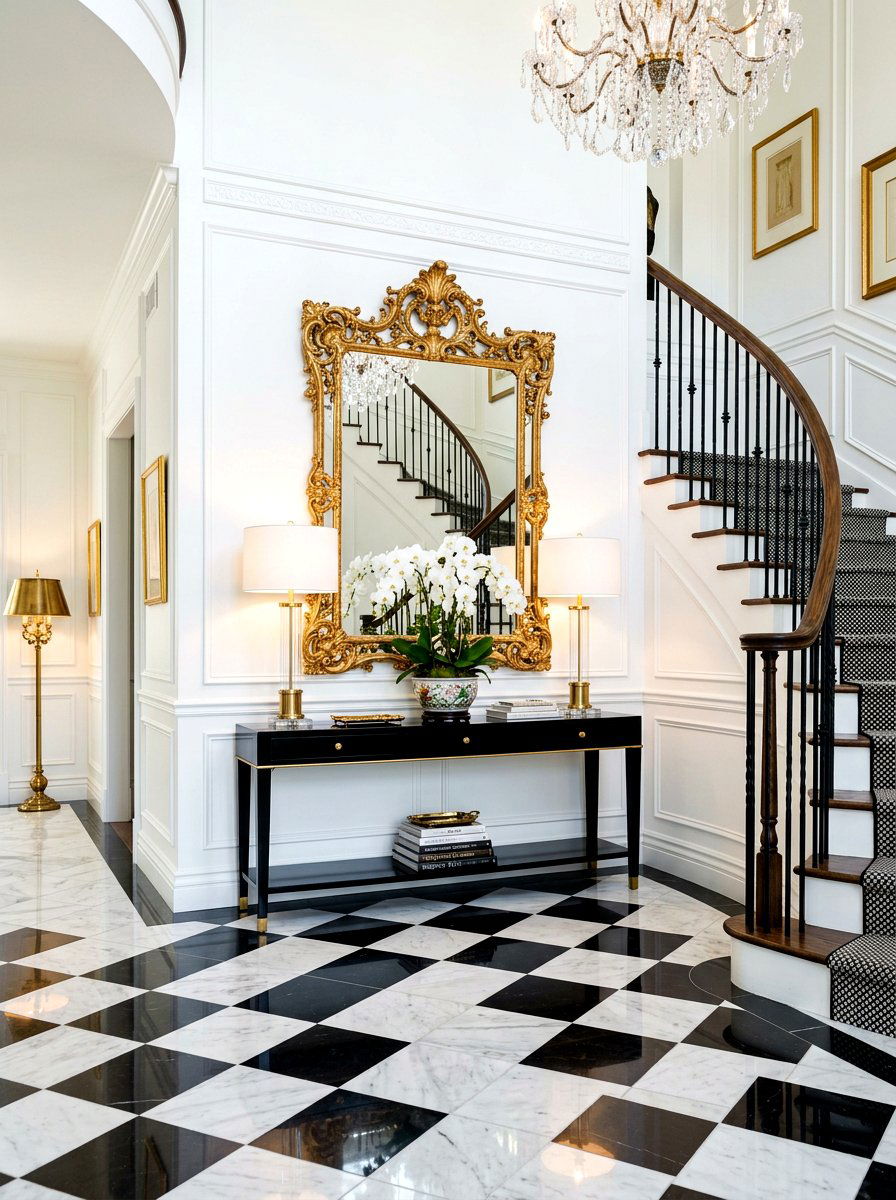 Hollywood Regency Foyer - 30 home and garden makeover ideas
