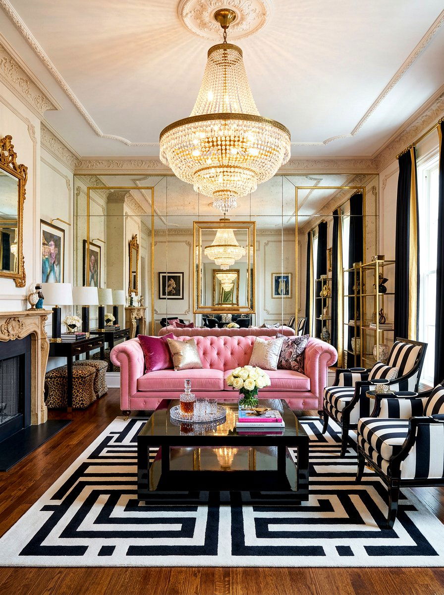 Hollywood Regency Living Room - 30 collected luxury living room ideas