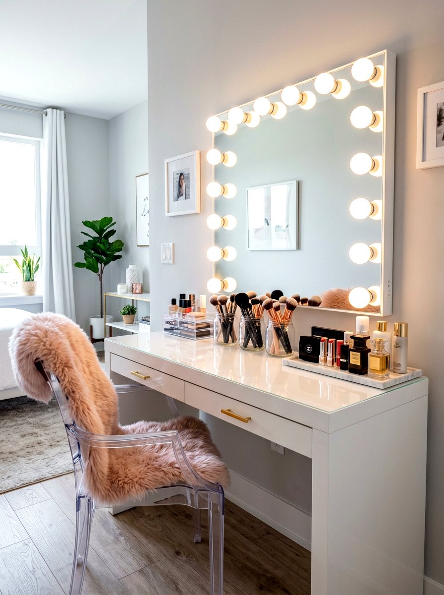 Hollywood Vanity Nook - 30 vanity nook ideas