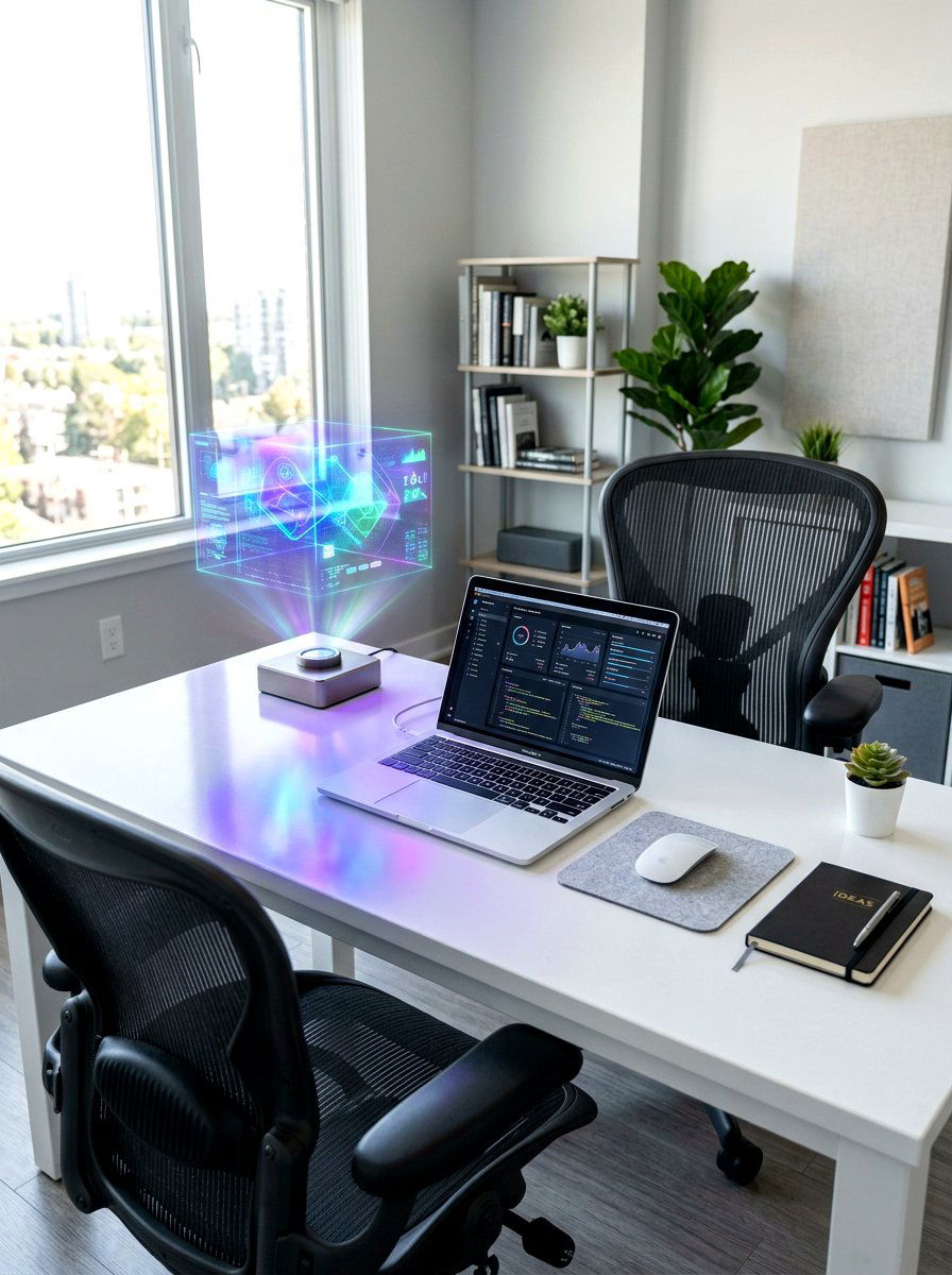 Holographic Desk Lamp - 30 holographic decor ideas