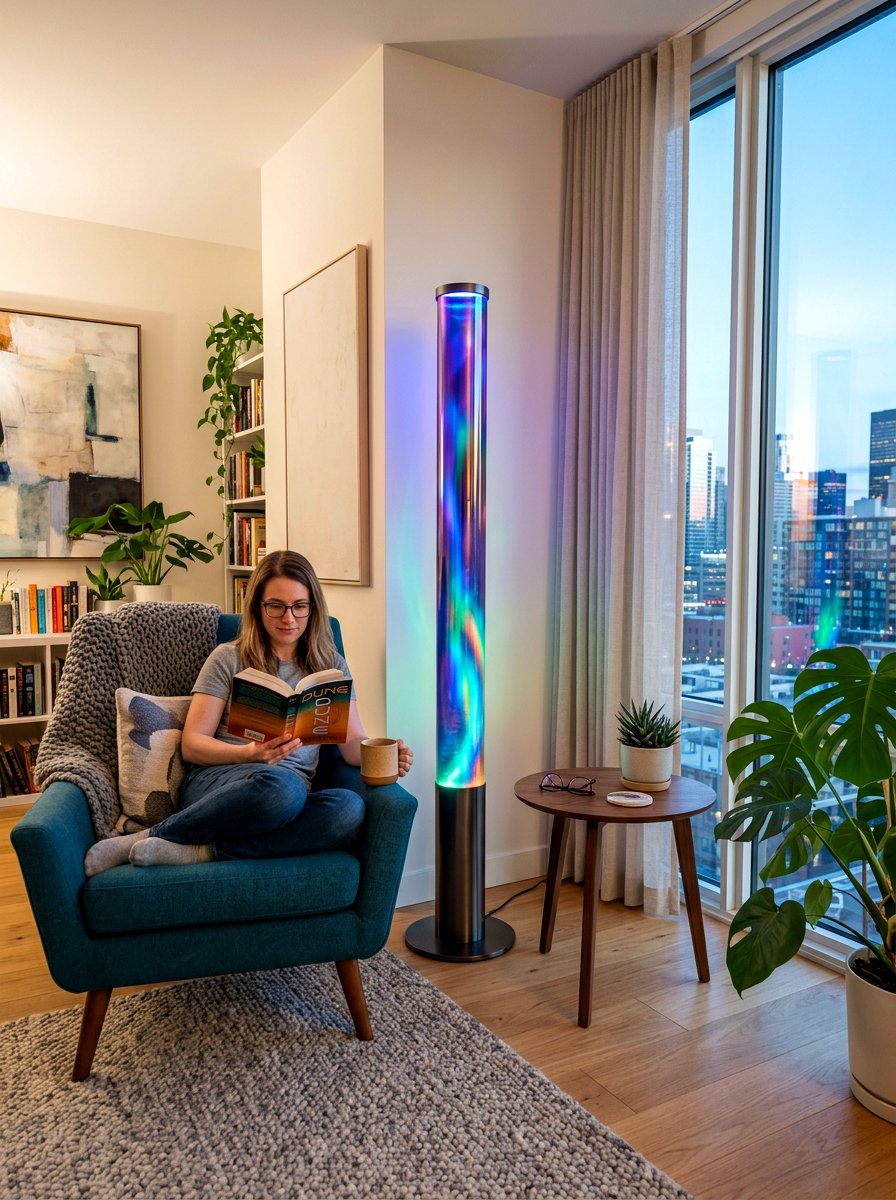 Holographic Floor Lamp - 30 holographic decor ideas