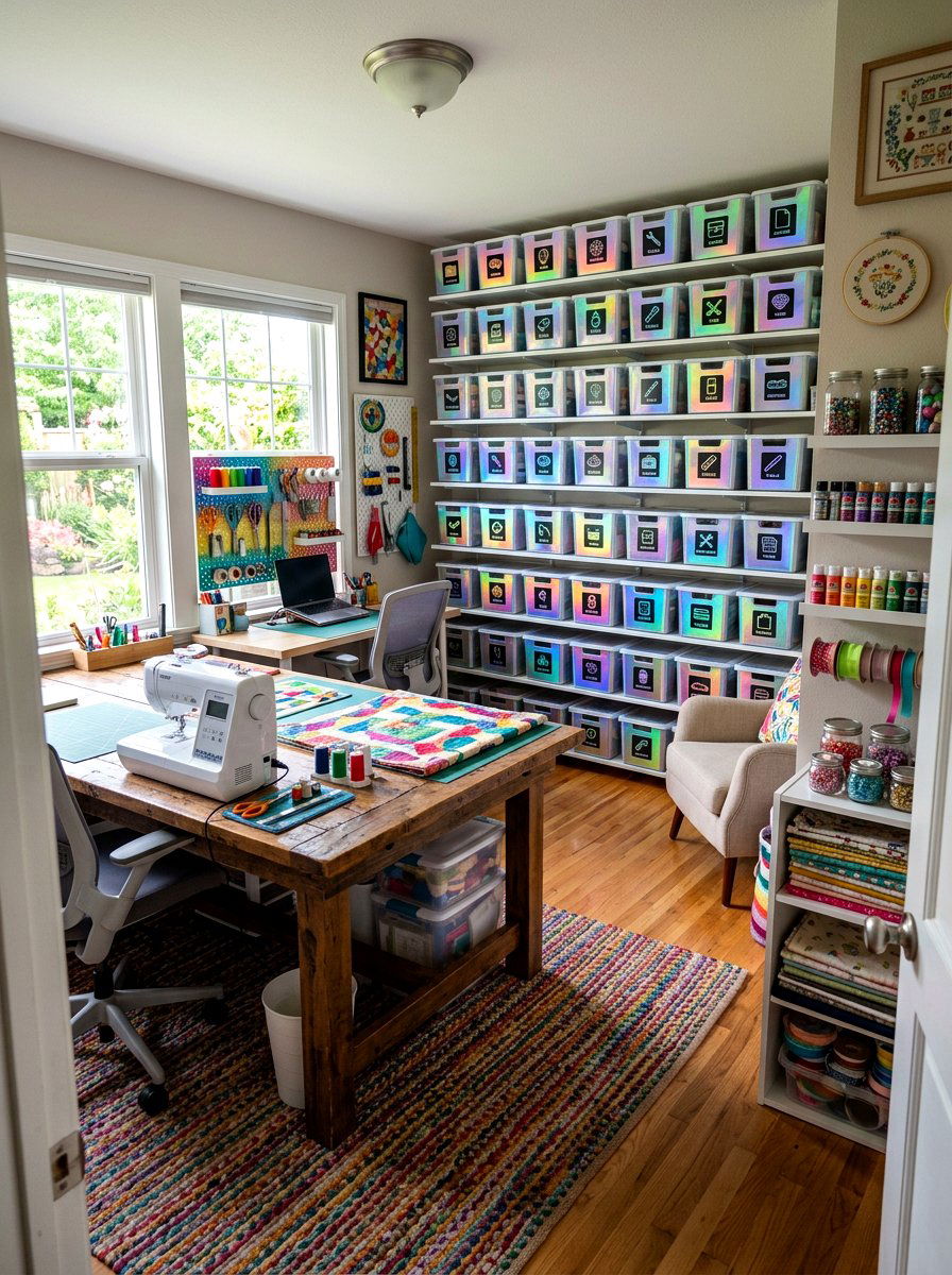 Holographic Storage Bin - 30 holographic decor ideas