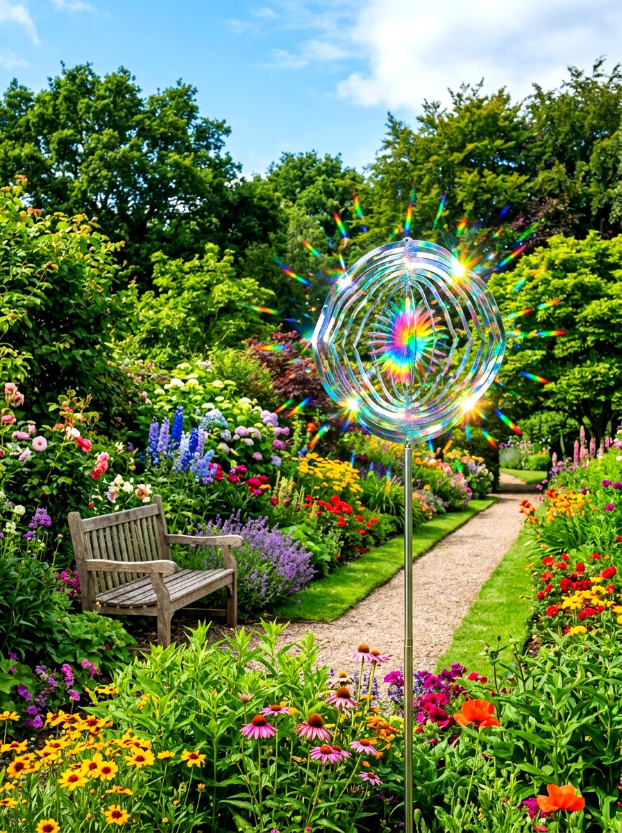 Holographic Wind Spinner - 30 holographic decor ideas