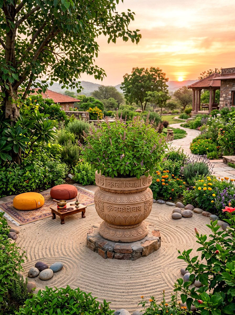 Holy Basil Garden - 30 tea herb garden ideas