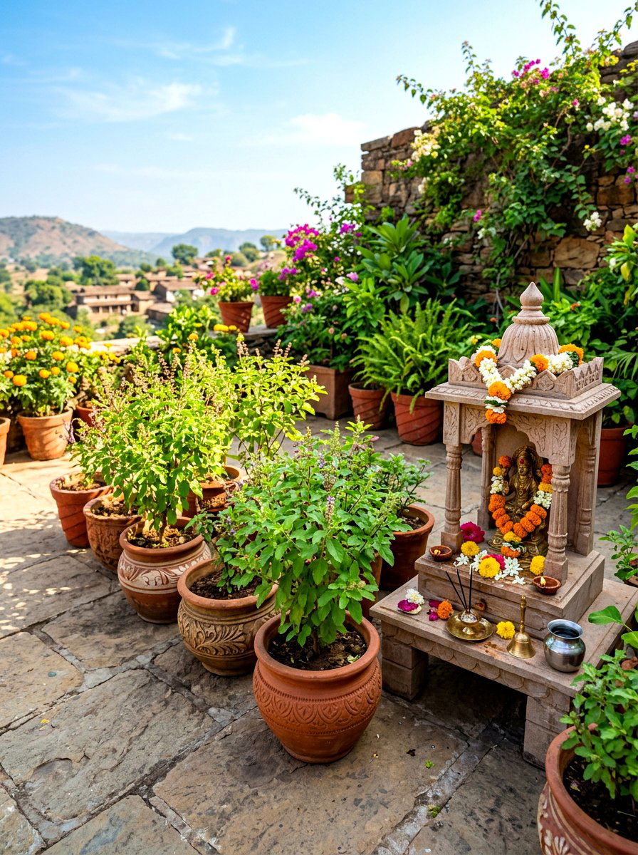 Holy Basil Tulsi Garden - 30 medicinal garden ideas
