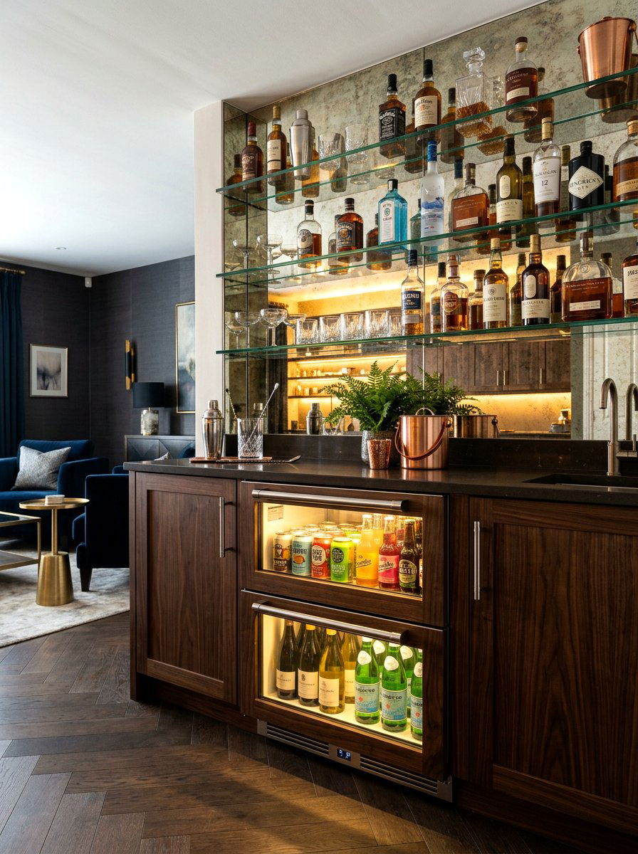 Home Bar Drawer Fridge - 30 hidden fridge ideas