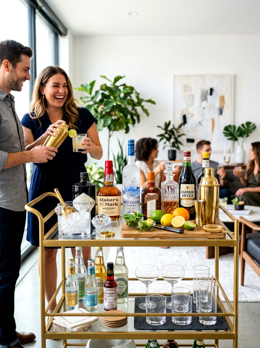 Home Cocktail Station - 30 intimate hosting ideas