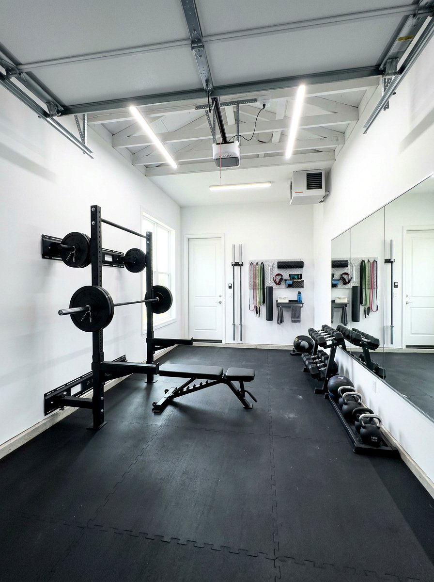 Home Garage Gym - 30 small garage ideas