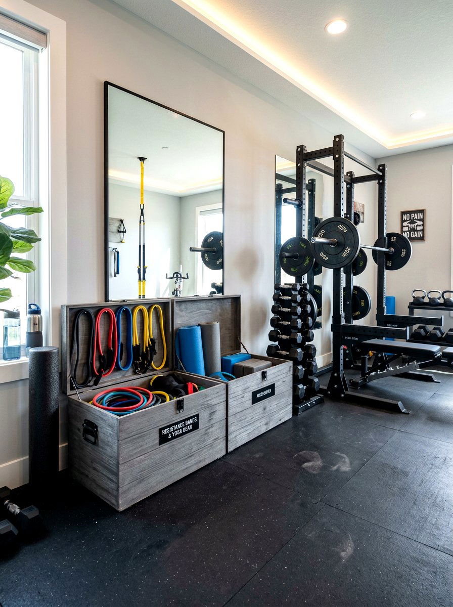 Home Gym Box - 30 decorative box styling ideas