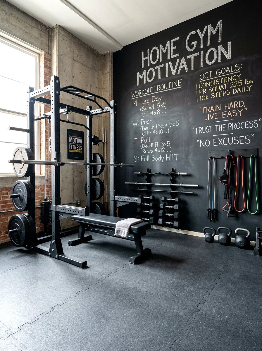 Home Gym Motivation - 30 chalkboard wall ideas