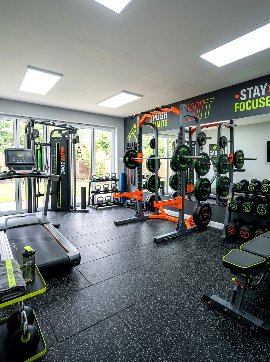 Home Gym With Rubber Flooring - 30 clean air room ideas