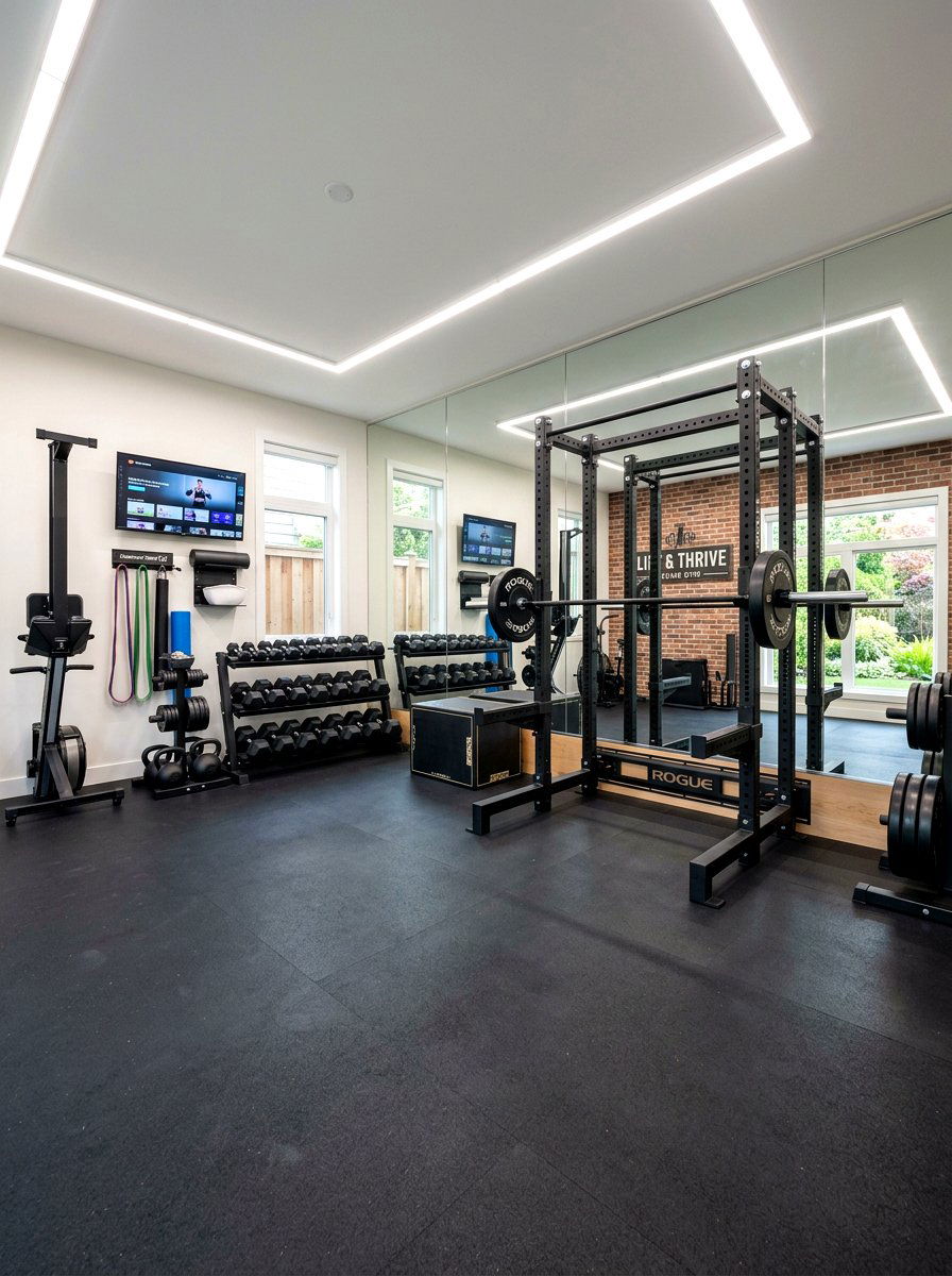 Home Gym - 30 garage hobby room ideas