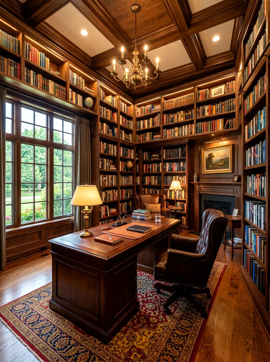 Home Library Office - 30 flex room office ideas