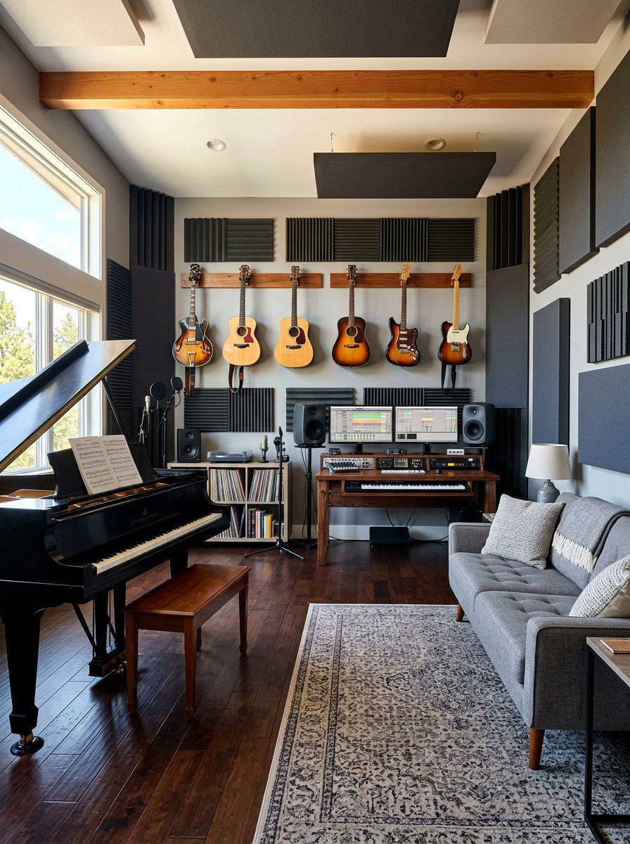 Home Music Studio Layout - 30 home entertaining room ideas