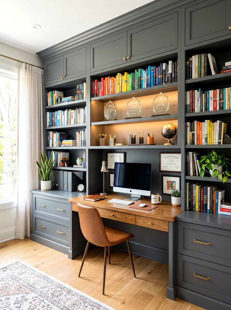 Home Office Bookshelf Wall - 30 bookshelf wall ideas