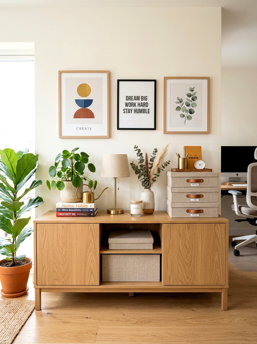 Home Office Credenza - 30 decorative object styling ideas