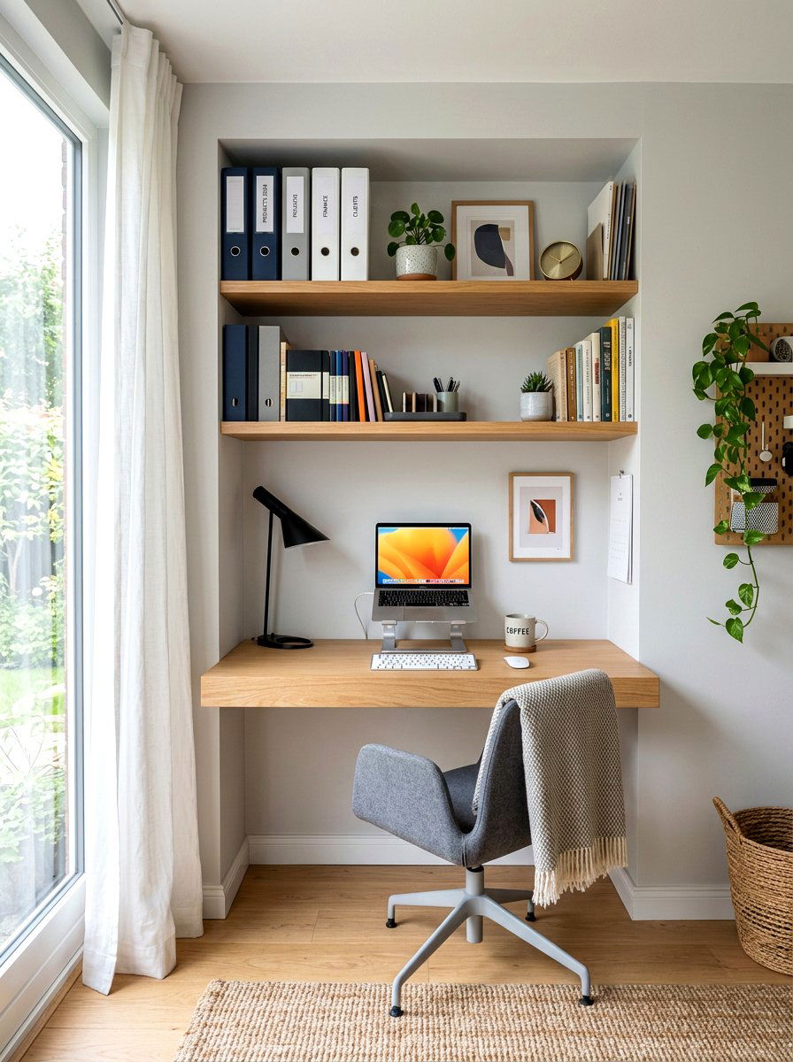 Home Office Desk Niche - 30 recessed shelf ideas