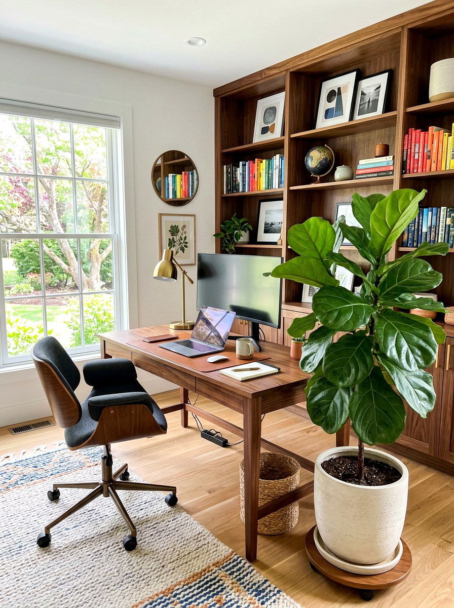 Home Office Fiddle Leaf Fig - 30 fiddle leaf fig decor ideas