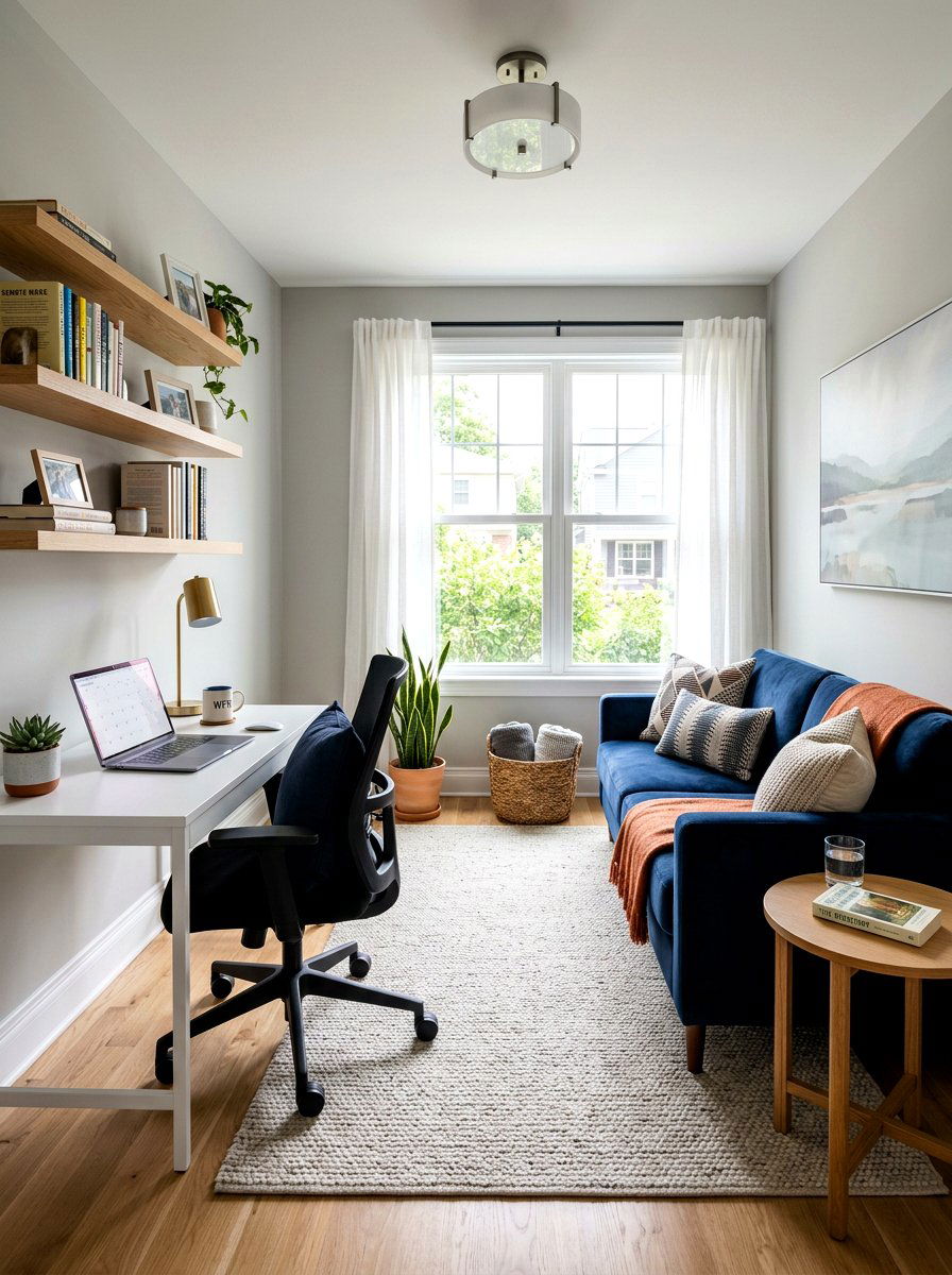 Home Office Guest Room - 30 spare bedroom ideas